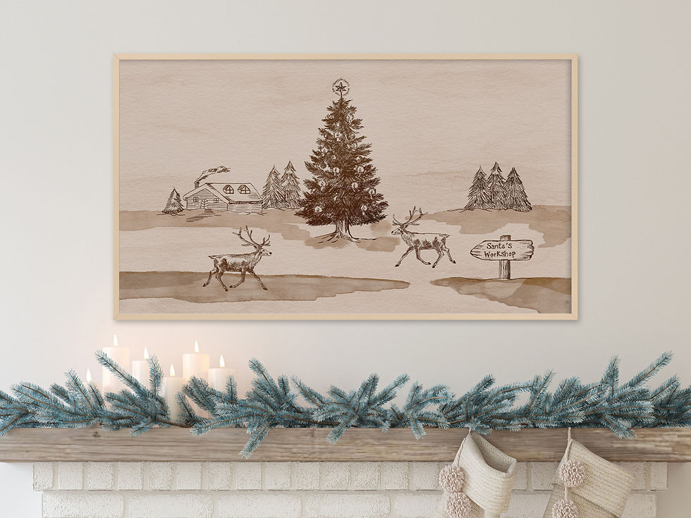 Frame TV art Christmas digital download