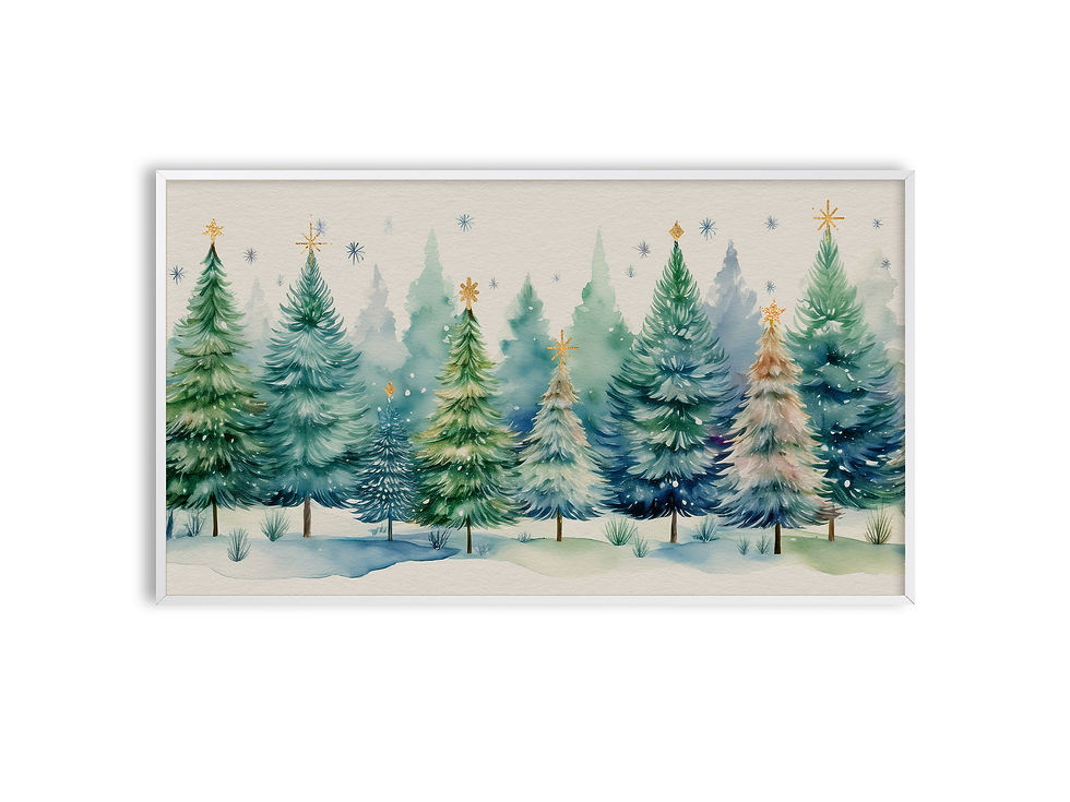 Christmas frame tv art background