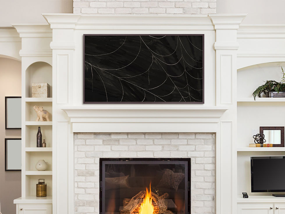 halloween frame tv art spider web