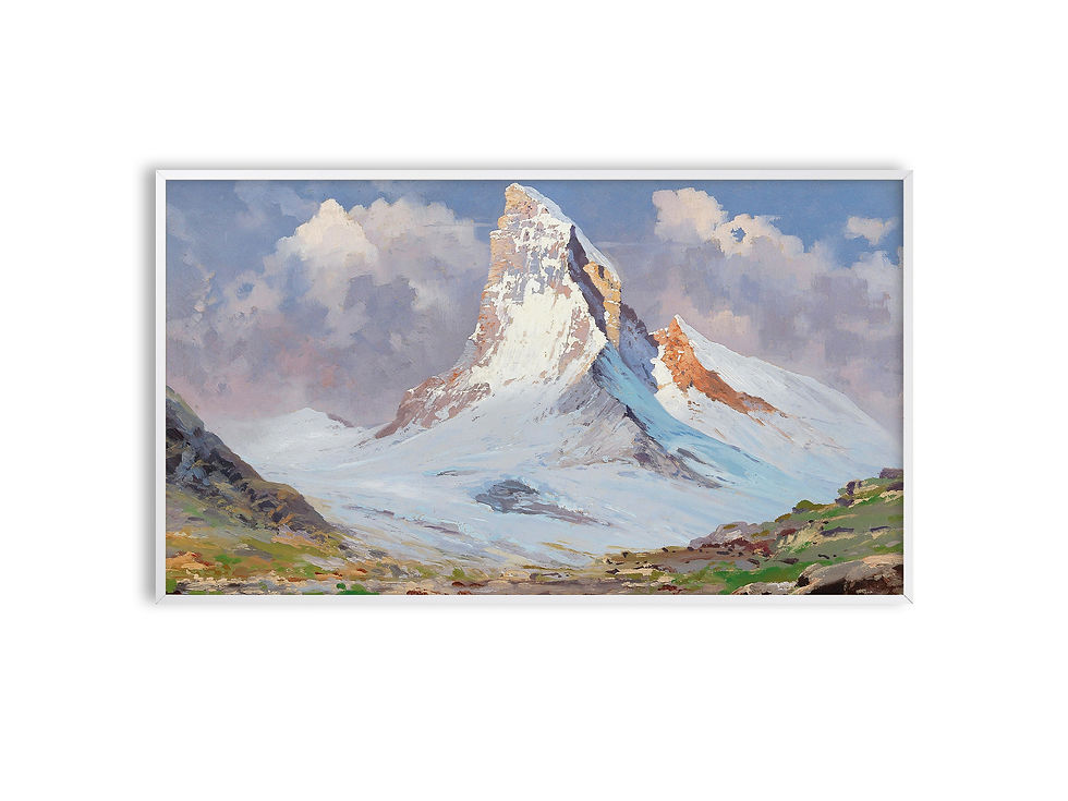 Samsung Frame TV Art Matterhorn Vintage Painting #379