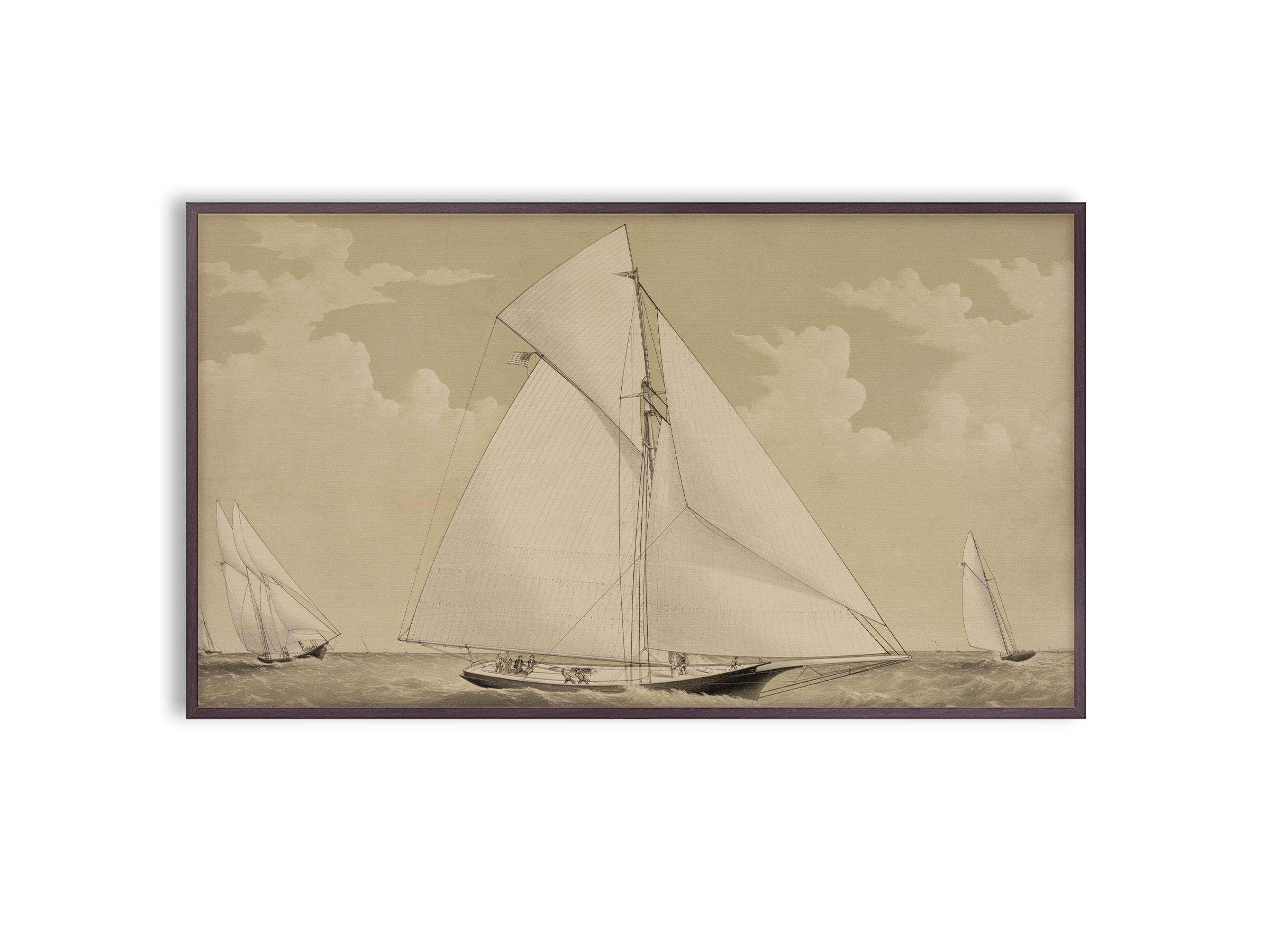 Samsung Frame TV Art Digital Download, Sailboat, Seascape #428