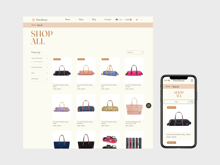 flute home-website ui