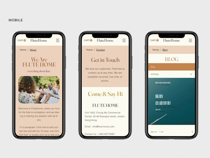 flute home-website ui