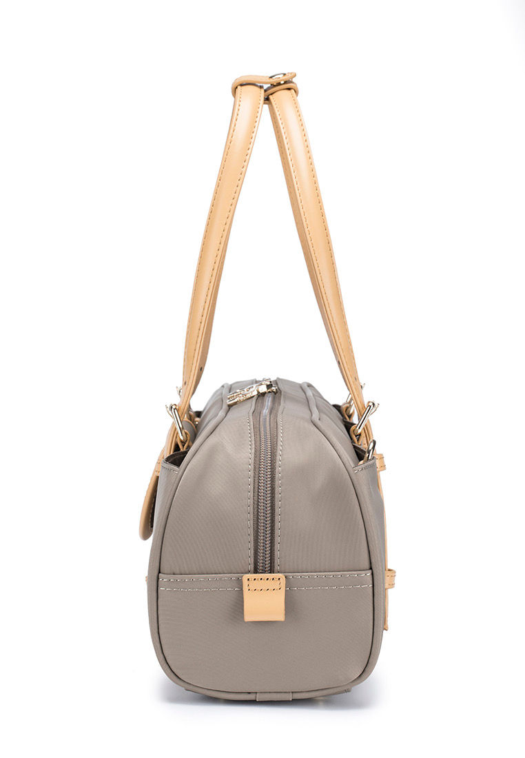 Thumbnail: Ula Ula Flute Boston Bag  - Taupe