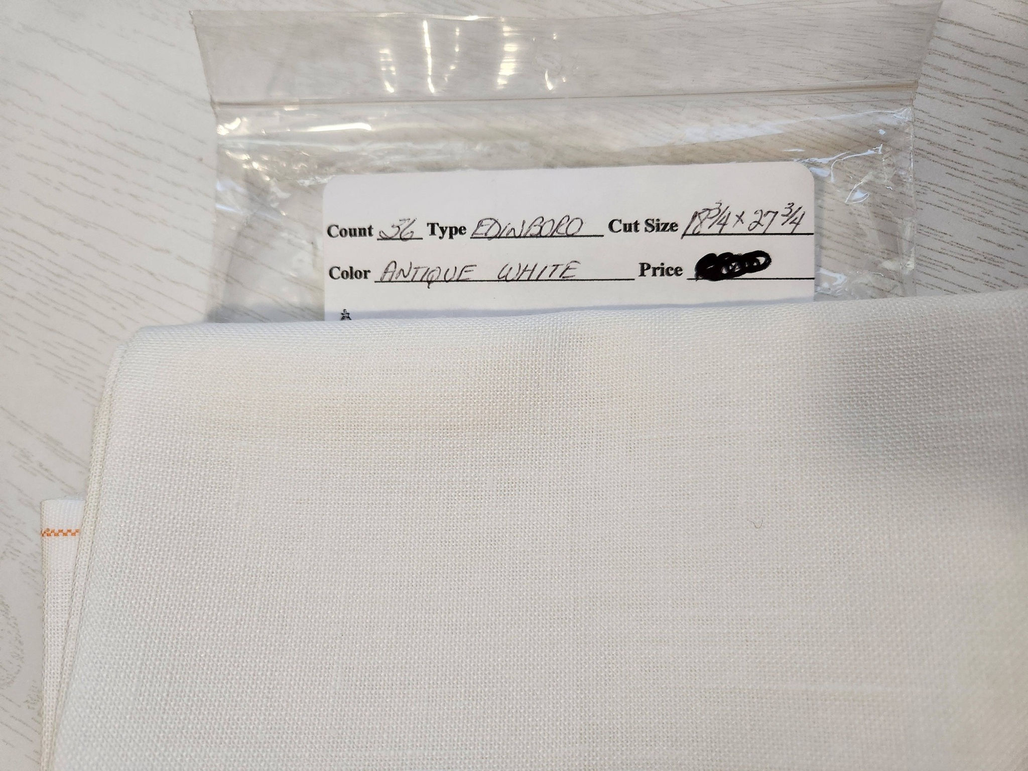 36 count Edinboro (Antique White) - 18.75 x 27.5 inches