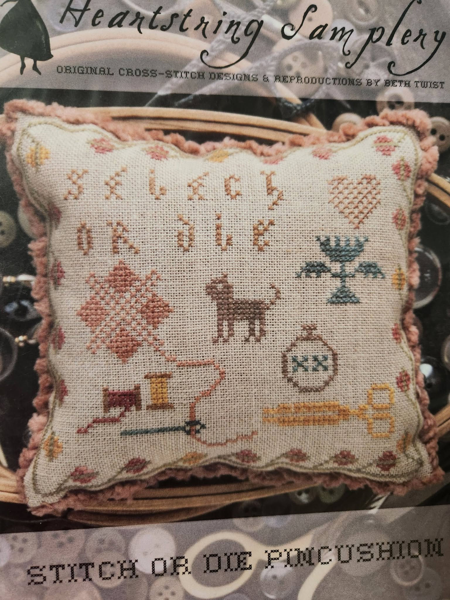 Stitch Or Die Pincushion - Heartstring Samplery