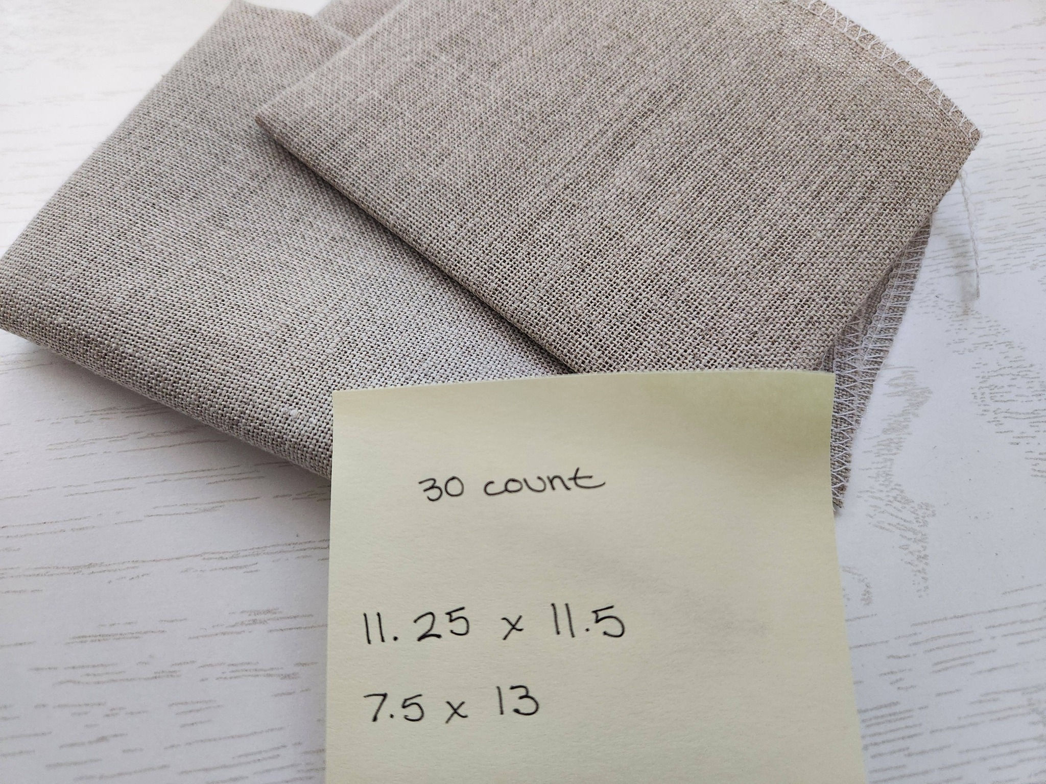 30 count linen (Raw?) - TWO PIECES