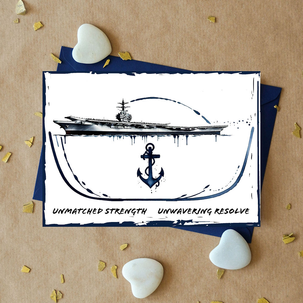 Aircraft Carrier Greeting Card