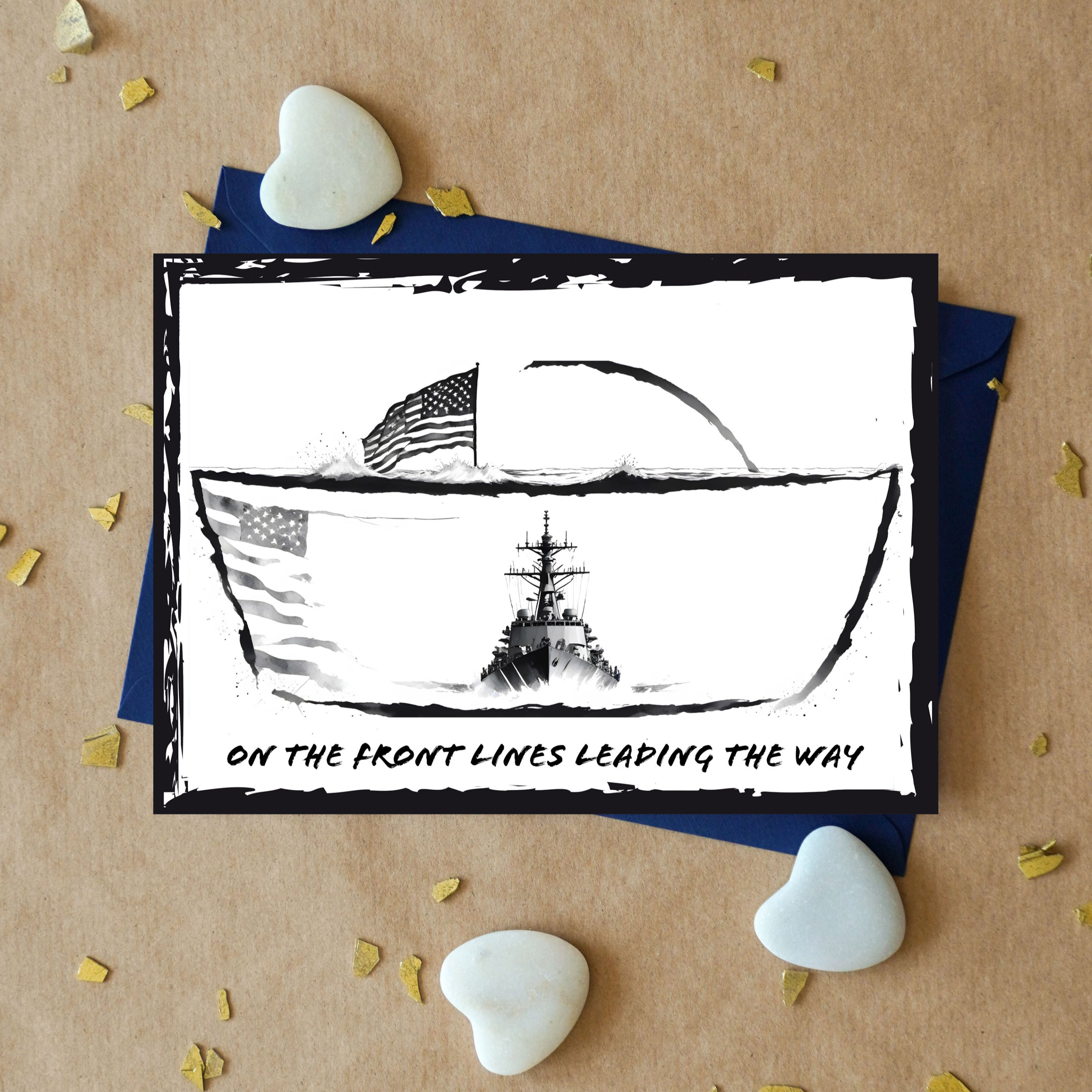 Navy Destroyer Greeting Card