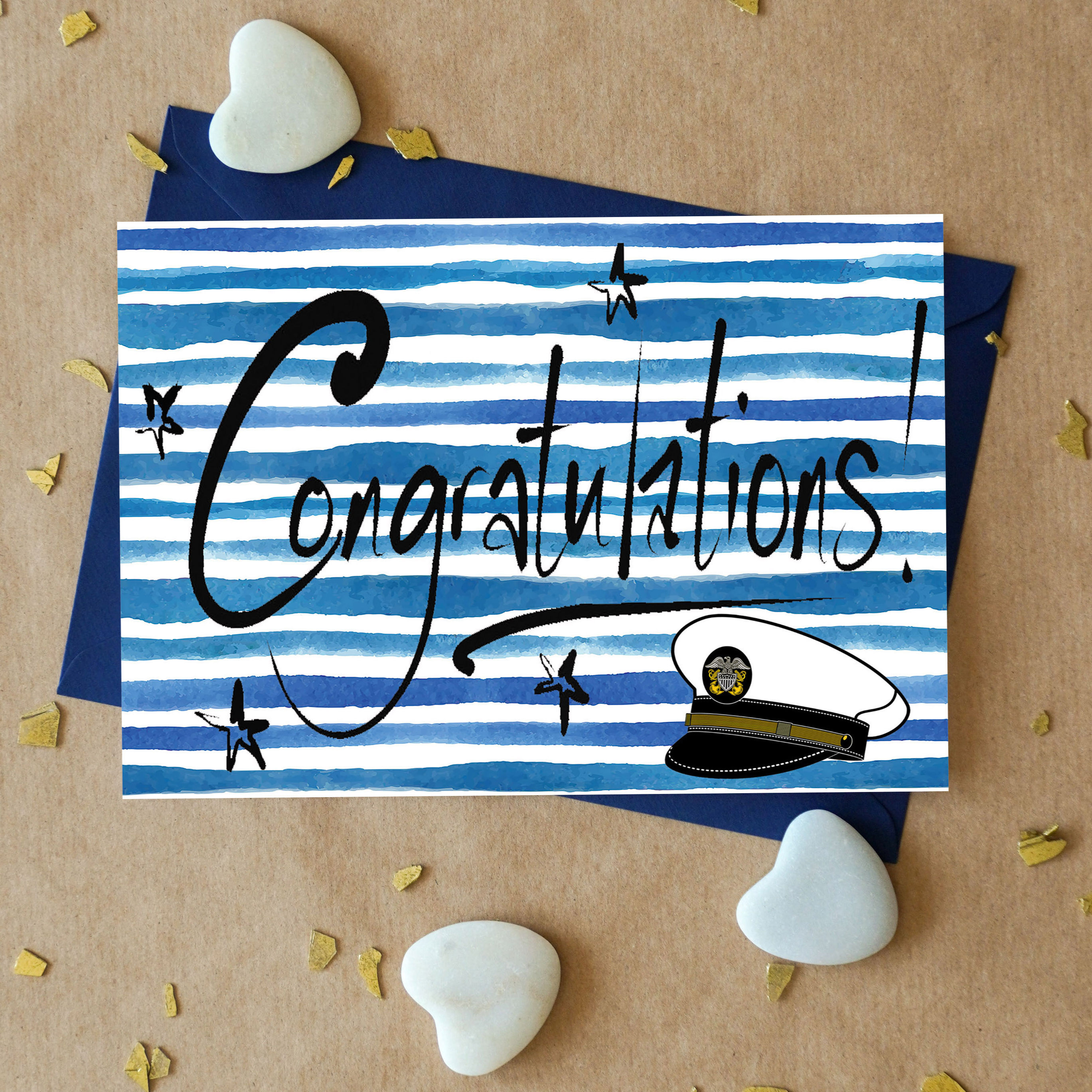 Graduation card for Navy Officers