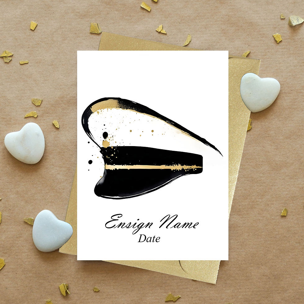 OCS and USNA personalized graduation card