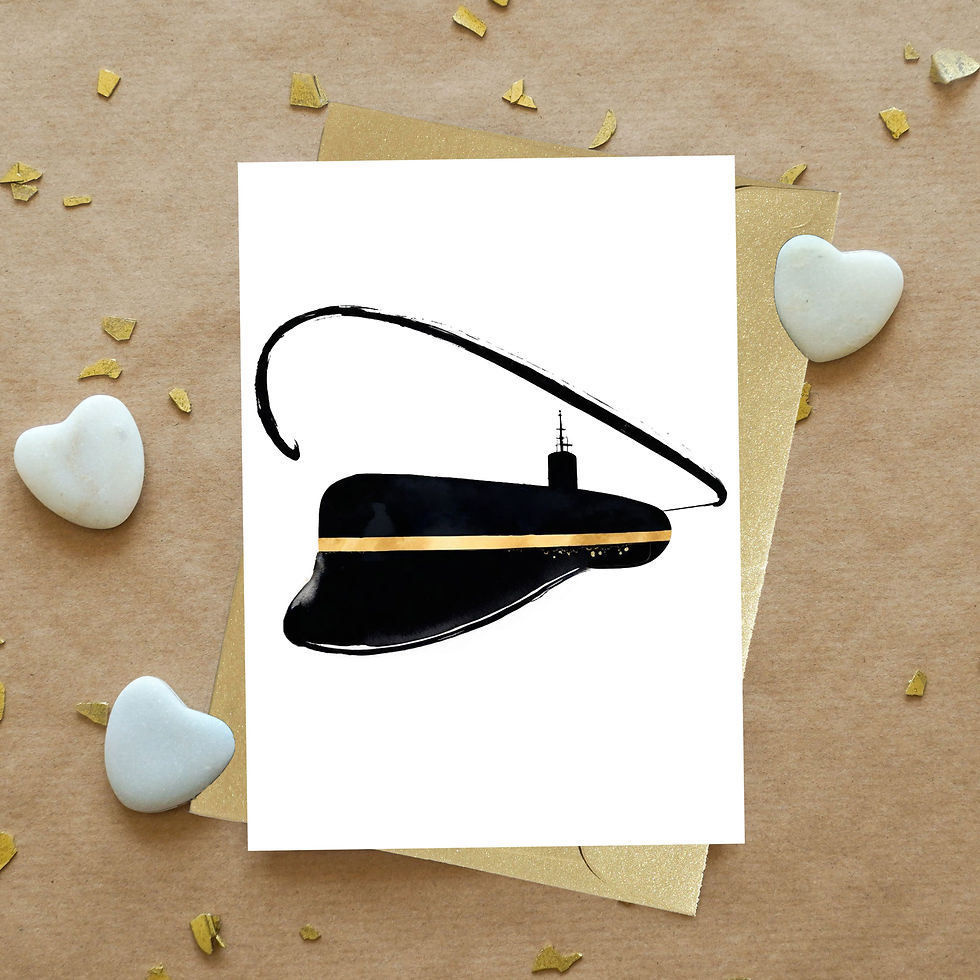 Navy Officer Submarine Card