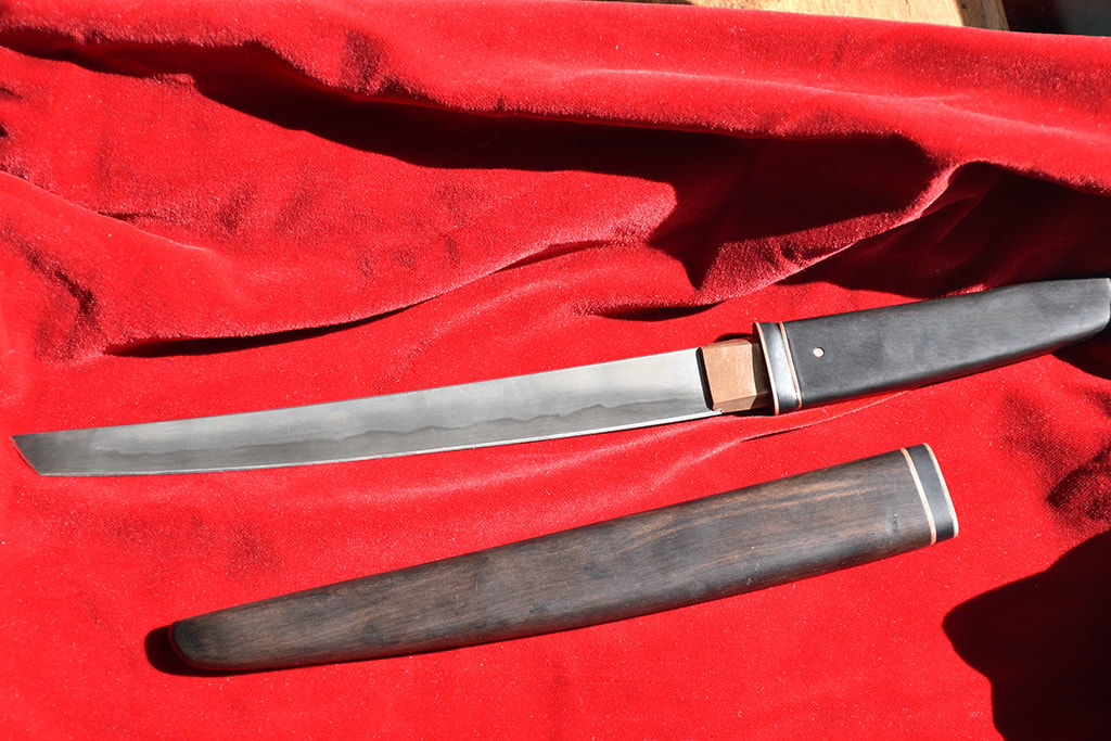 W1 Tanto with Ebony and Copper Fittings