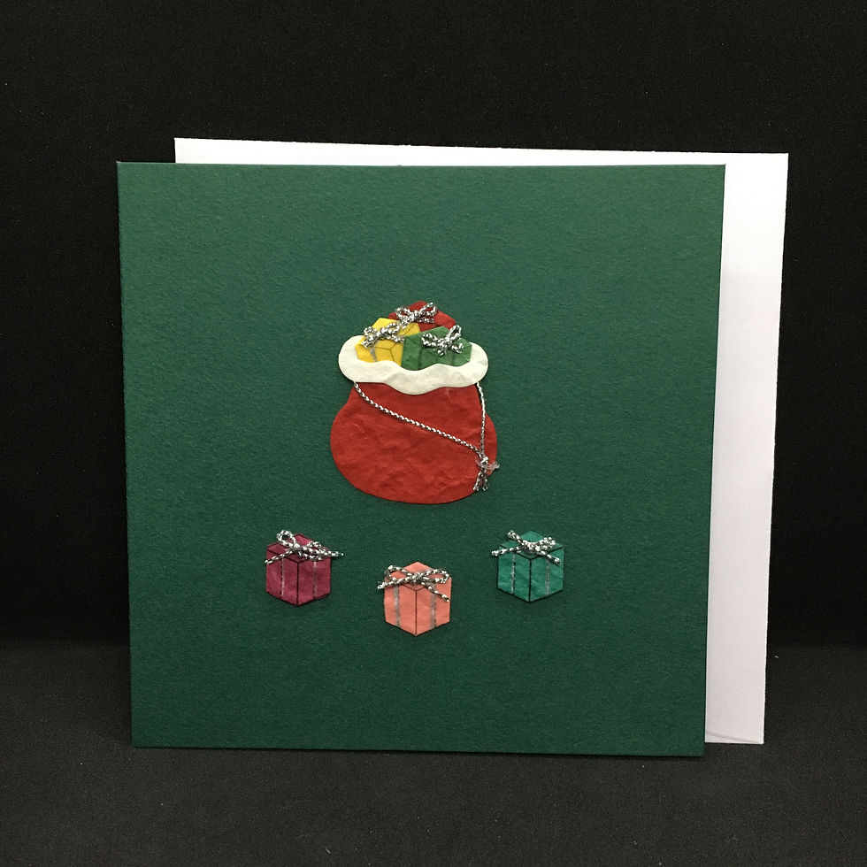 Christmas Santa Sack with Presents Christmas Card