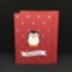 Penguin with Snowflakes Christmas Card