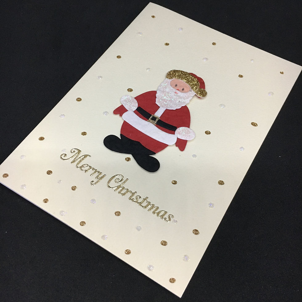 Thumbnail: Santa with Snowflakes Christmas Card