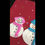 Thumbnail: Pink and Blue Snowman with Snowflakes Christmas Card