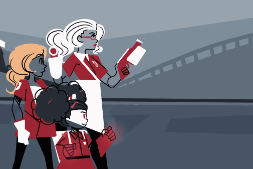 Businesswoman with Mask