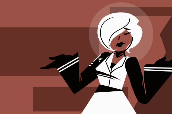 Businesswoman with Mask