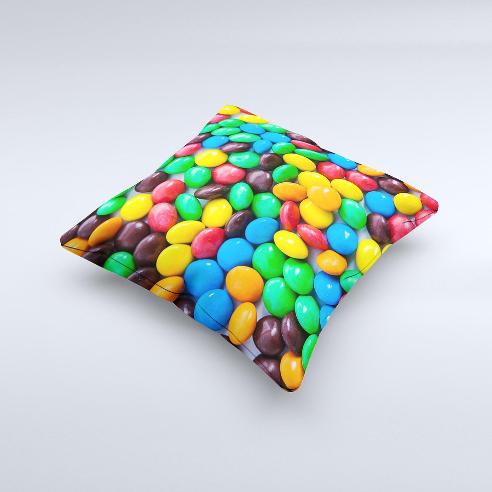 Thumbnail: Colorful Candy ink-Fuzed Decorative Throw Pillow
