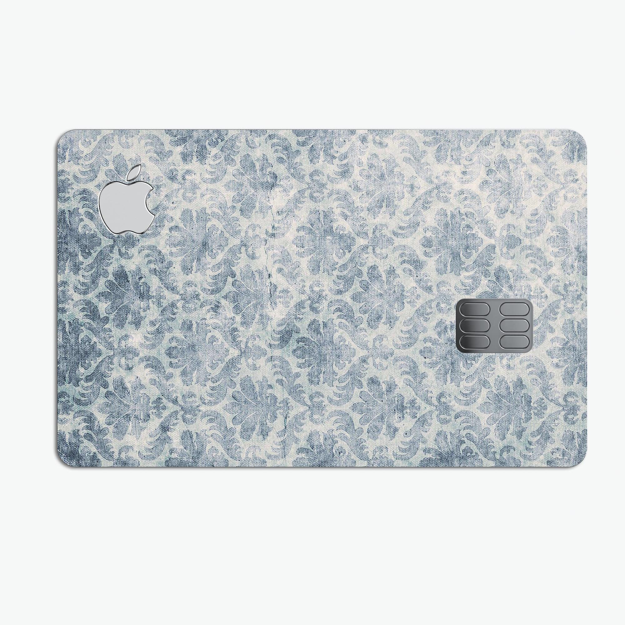 Faded Navy Floral Damask Pattern - Premium Protective Decal Skin-Kit