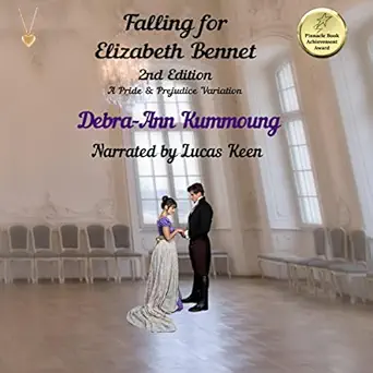A man and woman stand in a ballroom holding hands