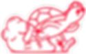 Artie the tortoise running — Wandr’s slow food mascot reimagined with energy and movement, representing healthy food culture