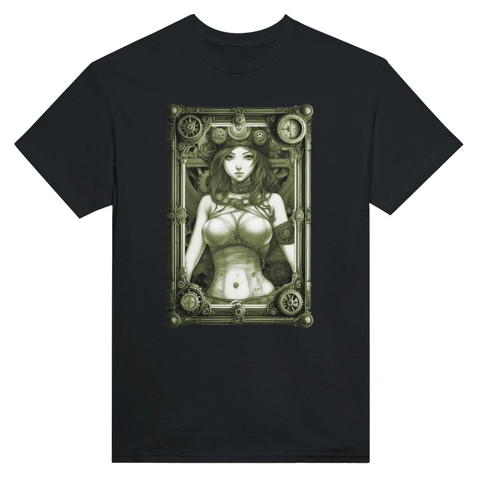 STPG 0044 T-shirt with Steampunk Girl 44