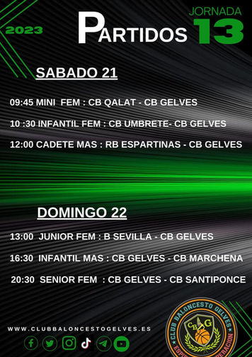 Nueva jornada para nuestros equipos