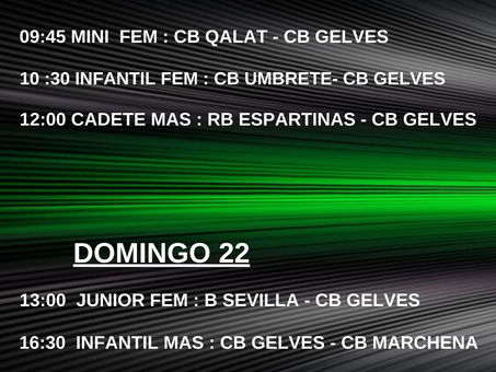 Nueva jornada para nuestros equipos