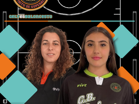 Manuela y Rosario al frente del Babybasket del C.B. Gelves.