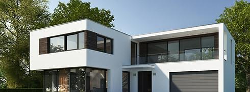Exterior of Modern Suburban House