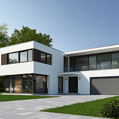 Exterior of Modern Suburban House