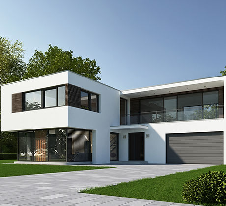 Exterior of Modern Suburban House