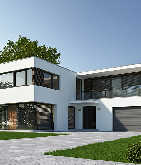 Exterior of Modern Suburban House
