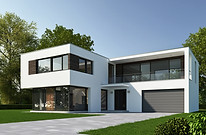 Exterior of Modern Suburban House