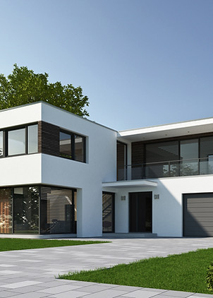 Exterior of Modern Suburban House