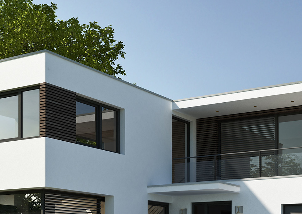 Exterior of Modern Suburban House