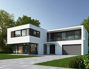 Exterior of Modern Suburban House