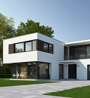 Exterior of Modern Suburban House