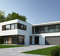 Exterior of Modern Suburban House