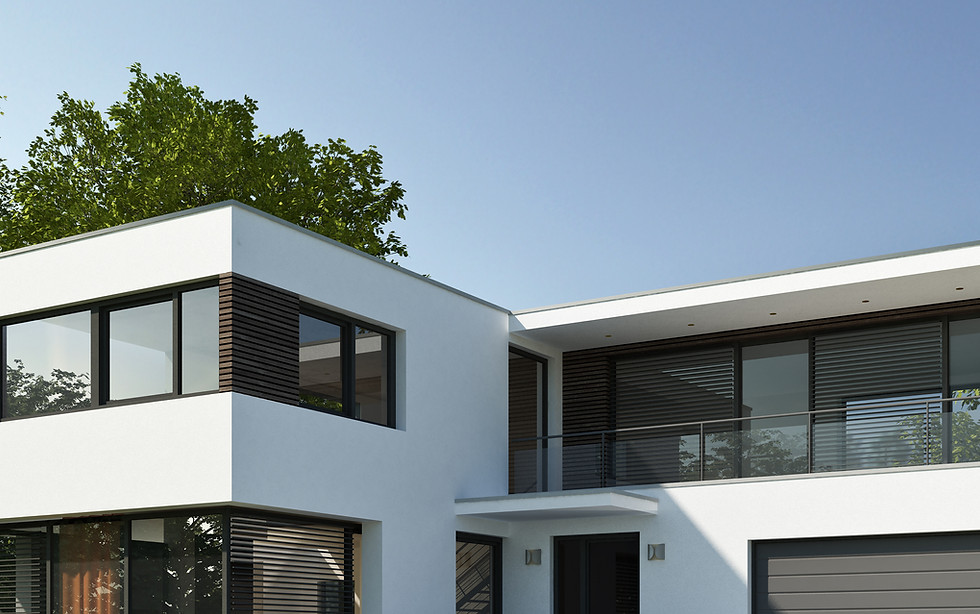 Exterior of Modern Suburban House