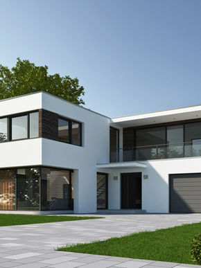 Exterior of Modern Suburban House