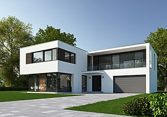 Exterior of Modern Suburban House