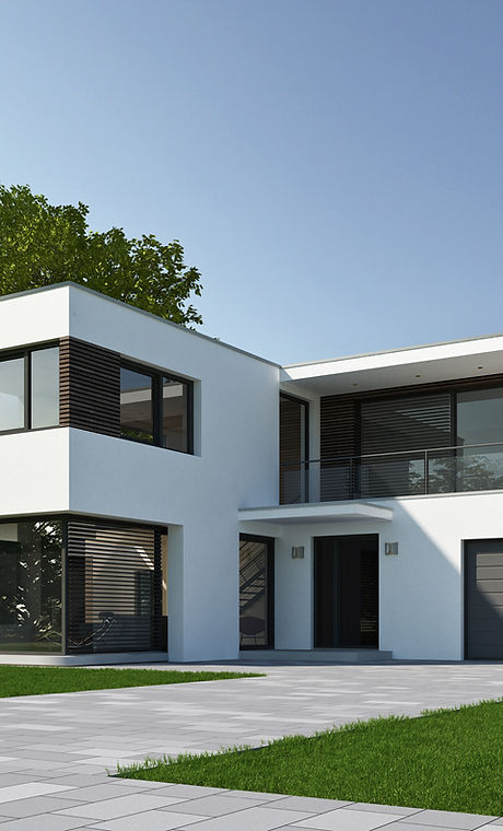Exterior of Modern Suburban House