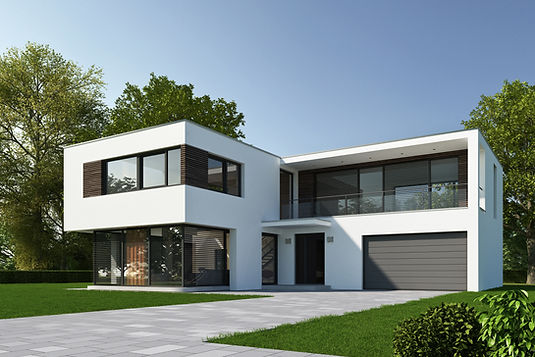 Exterior of Modern Suburban House