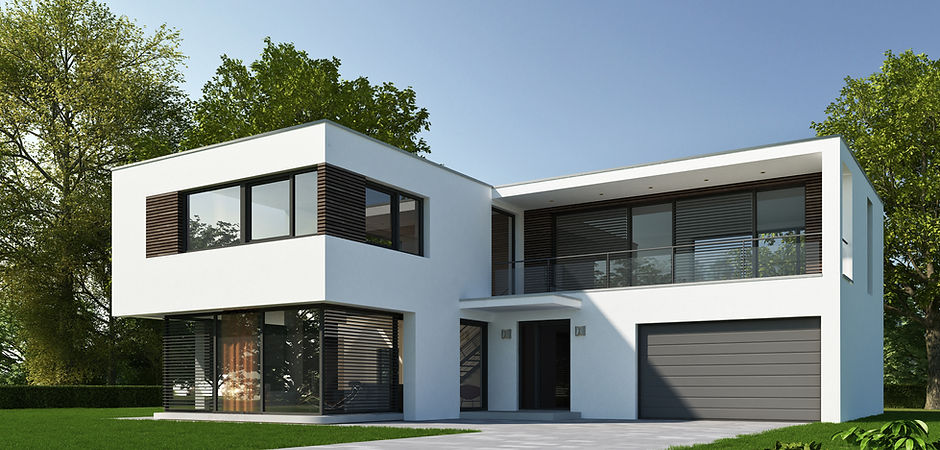 Exterior of Modern Suburban House
