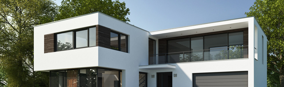Exterior of Modern Suburban House