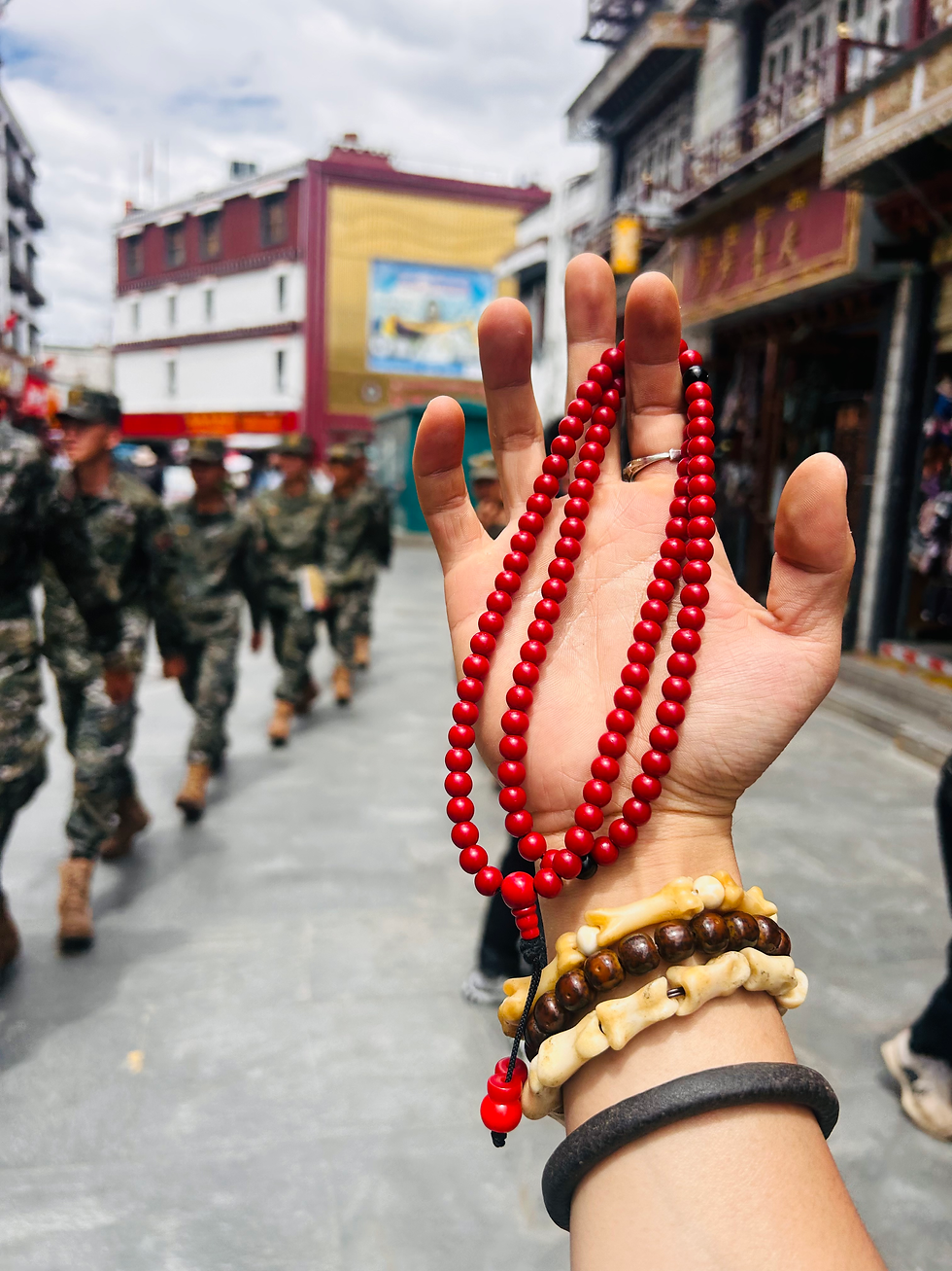 縮圖：Red Huaiye Mala Beads 红色怀业念珠
