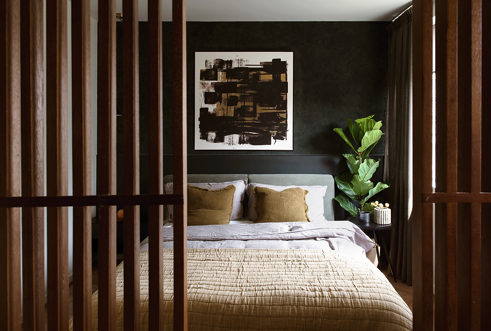 A sophisticated bedroom